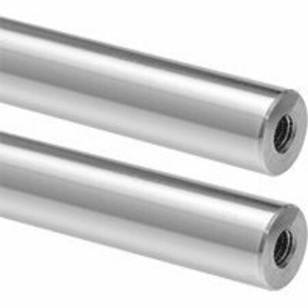 BSC PREFERRED Tapped Linear Motion Shaft Tapped on Both Ends 440C Stainless Steel 1 Diameter 18 Long 1240K275